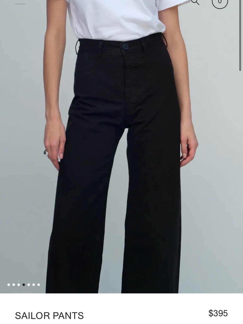 Jesse Kamm Black High-Rise Wide Leg Pants
